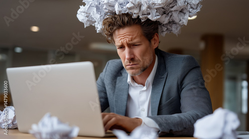 Overwhelmed Businessman: A ...