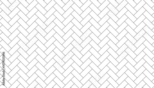 Herringbone background. brick line seamless pattern. repeating black monochrome geometric tiles. herringbone floor tiles. cladding bricks. flooring iaminate