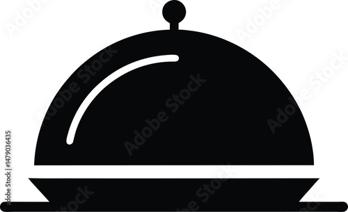 vector illustration of a restaurant cloche