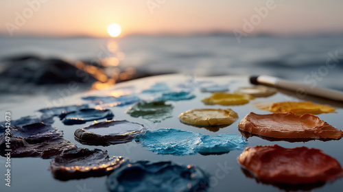 Palette of Hues: A close-up...
