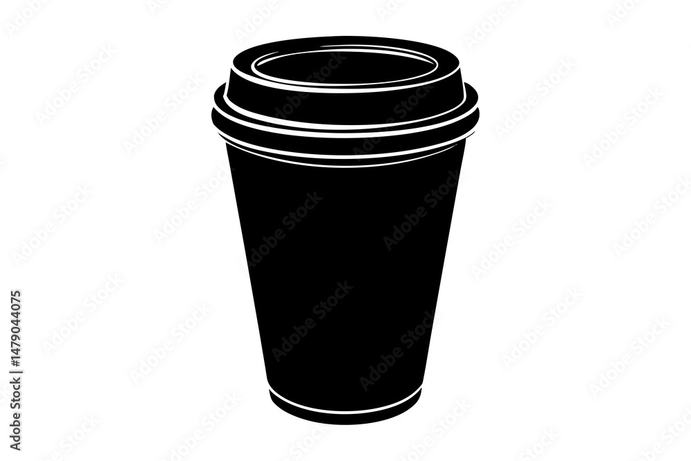 coffee cup isolated on white background, coffee cup silhouette template coffee cup isolated on white background, coffee cup silhouette template