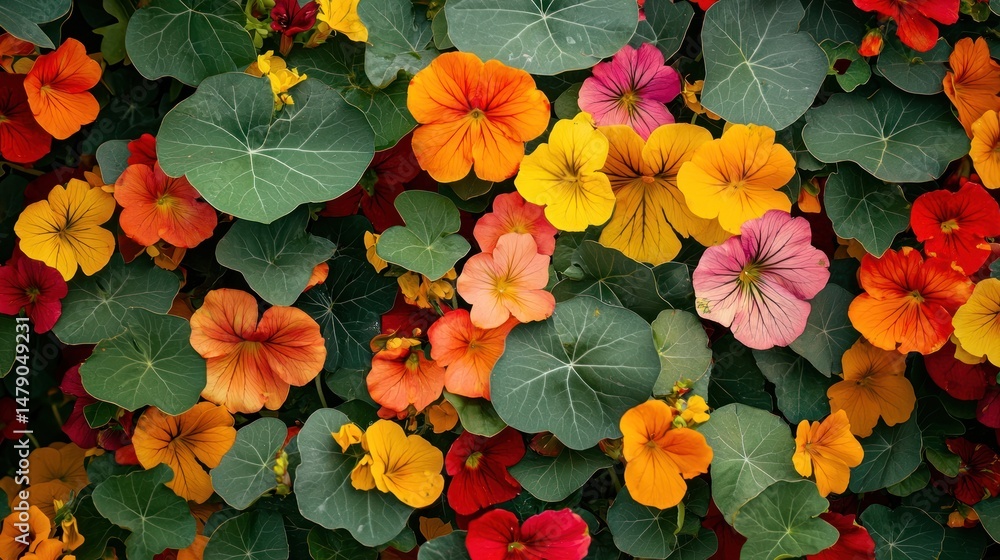 Nasturtium in a colorful arrangement Nasturtium in a colorful arrangement