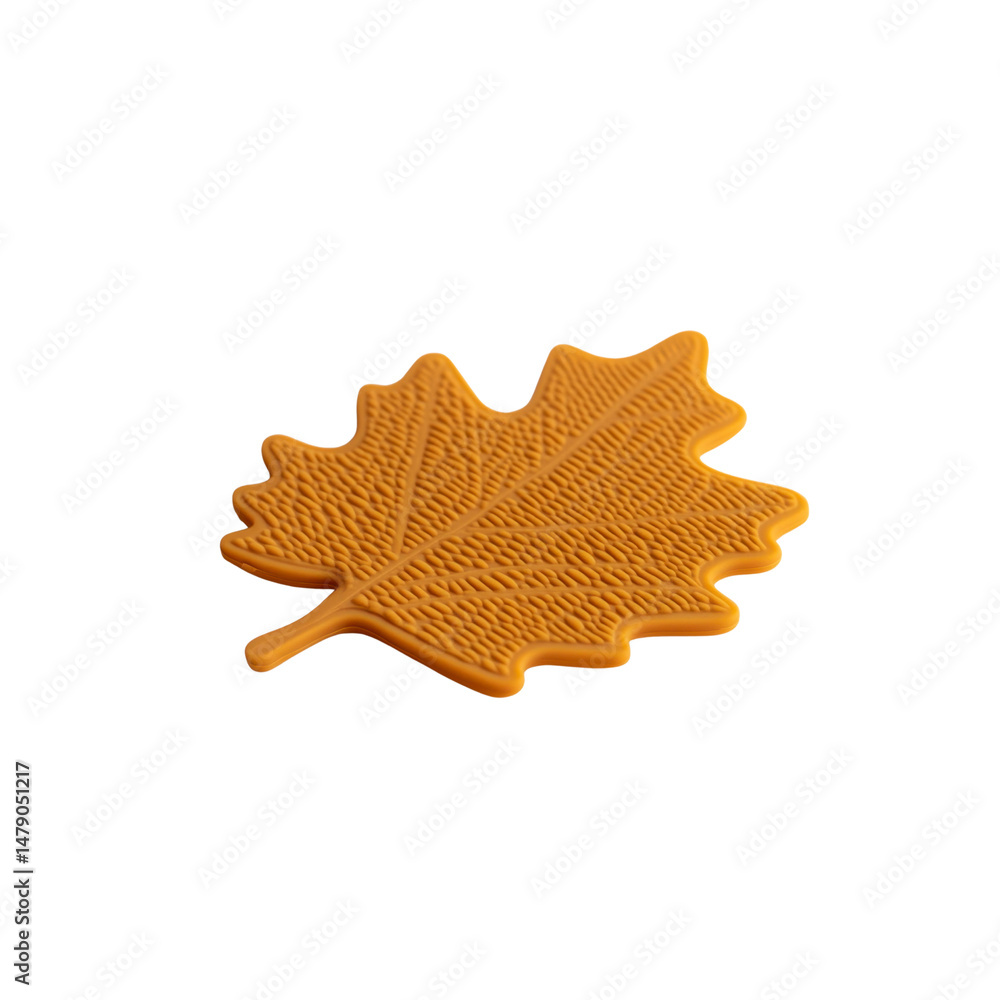 Fototapeta premium Autumnal Orange Maple Leaf Shaped Coaster or Trivet