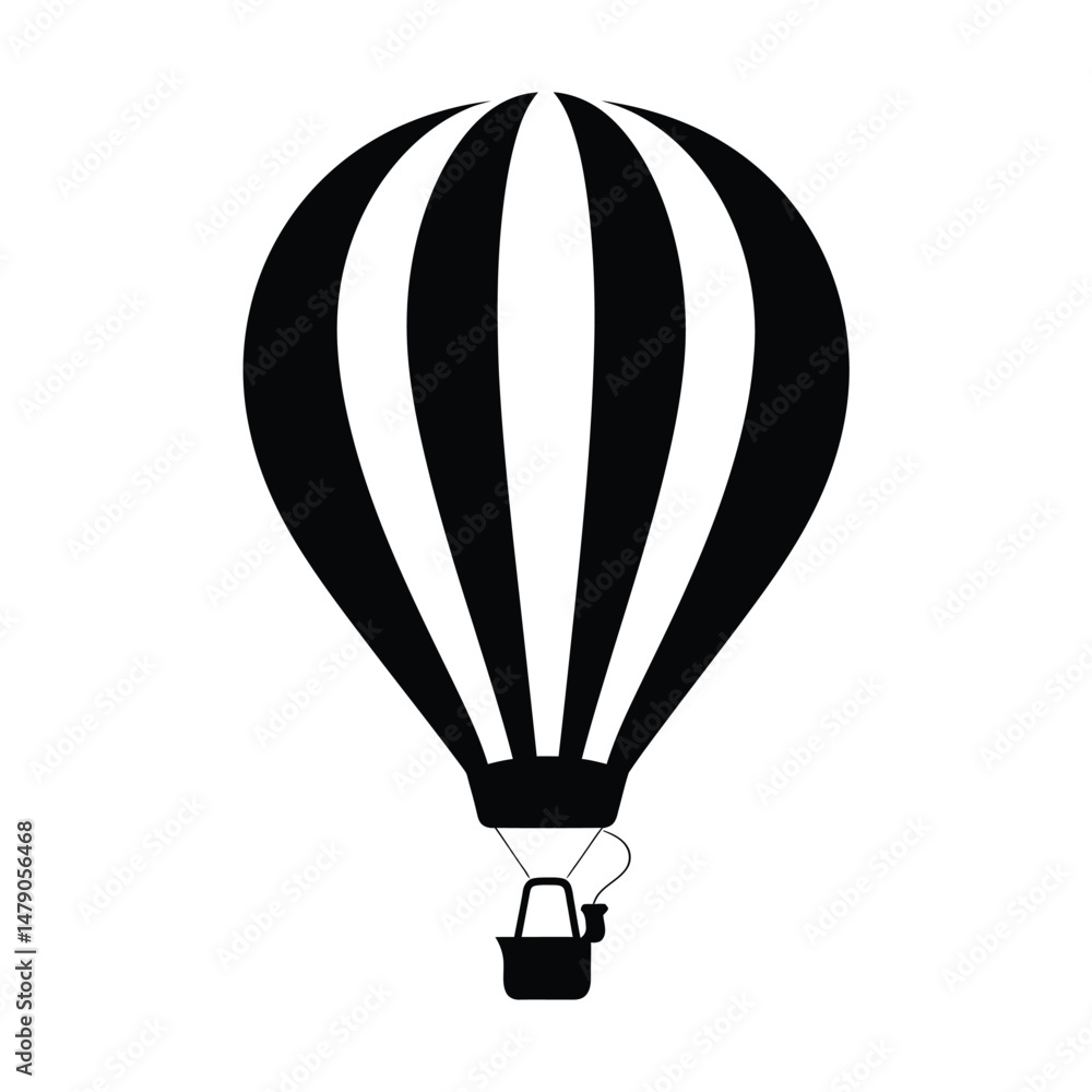 Obraz premium Hot Air Balloon Silhouette Clipart