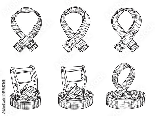 Clean Ratchet Strap Vectors