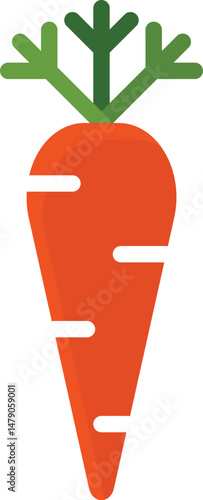 Vector illustration of carrot. Carrot icon