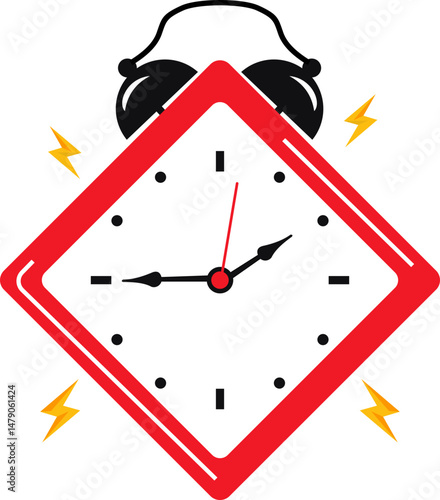 Alarm Clock Ringing Illustration 