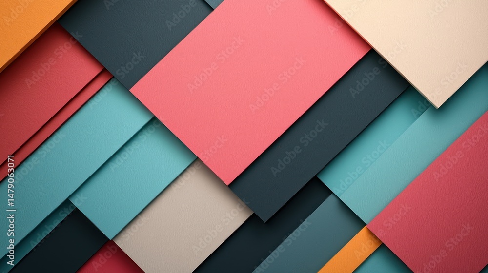 Sliced geometric shapes with a layered look Sliced geometric shapes with a layered look