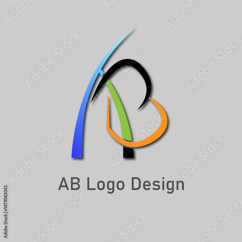 AB letter logo or minimalist logo