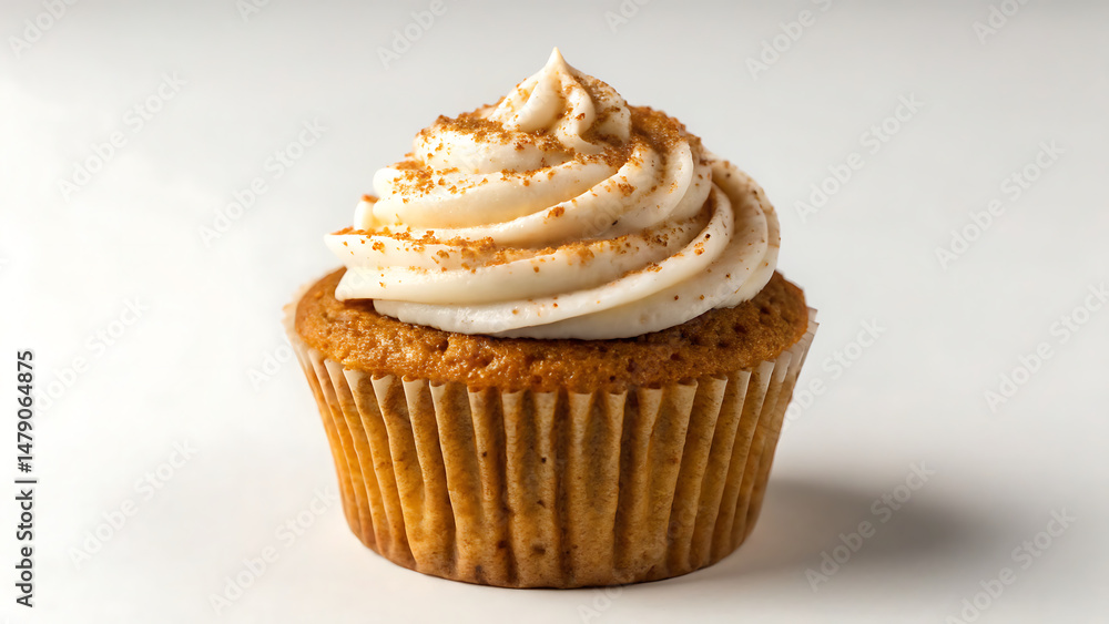 Vegan baking Vegan baking cupcake with creamy frosting and sprinkled topping on white background for delicious treat Vegan baking Vegan baking cupcake with creamy frosting and sprinkled topping on white background for delicious treat