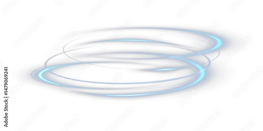 Naklejka premium Magic Glow Vortex – Neon Light Swirl, Bright Effect, Transparent Energy Vector.PNG