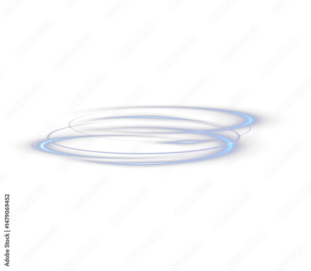 Naklejka premium Vortex Light Effect – Bright Magic Glow, Neon Shine Swirl, Transparent Twirl Energy Vector.PNG
