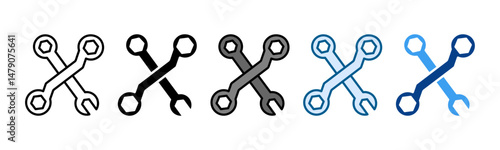 Tools Icon Set Multiple Style Collection