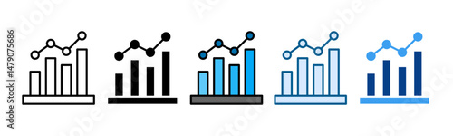 Diagram Icon Set Multiple Style Collection