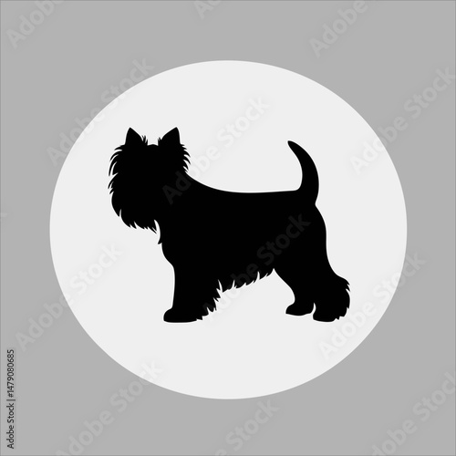 Yorkshire Dog icon silloute