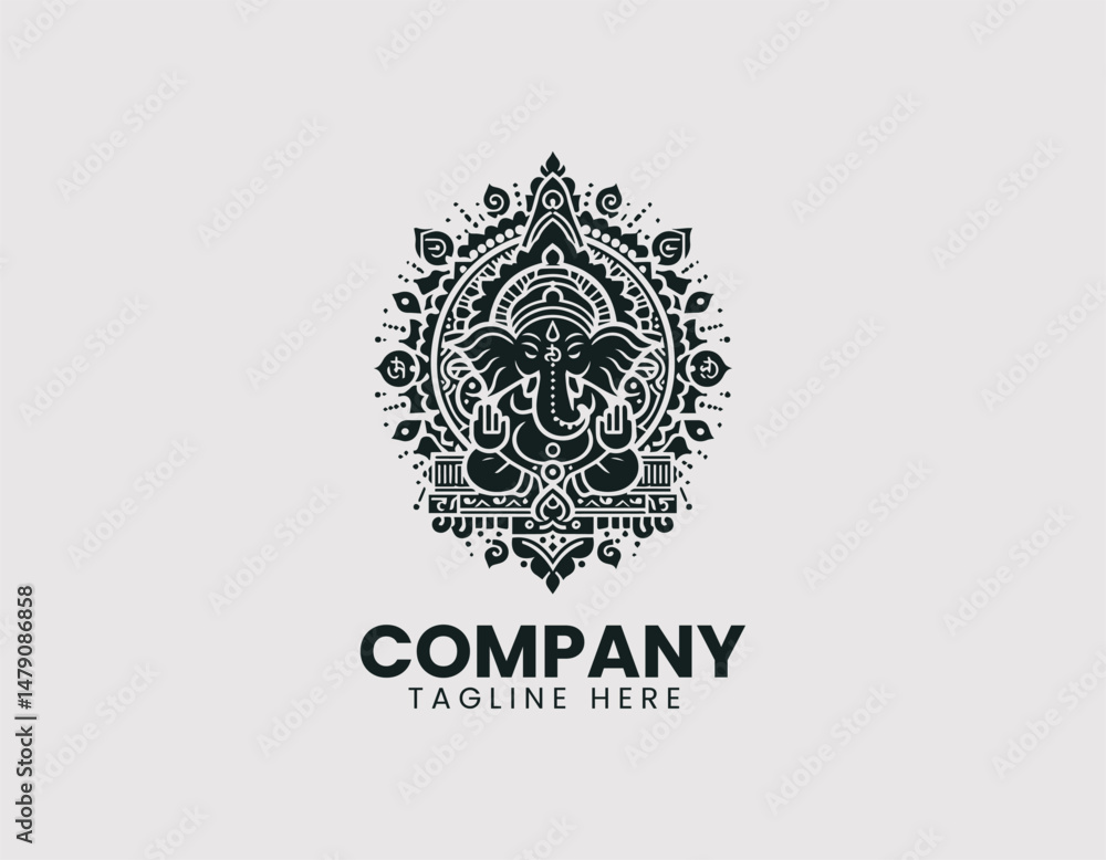 Revered Lord Ganesha with Divine Symbols Traditional Patterns Vector Logo Design, Honorable Hindu God Ganesha Divine Symbols Traditional Vector Logo, Respected Lord Ganesha Sacred Symbols Traditional Revered Lord Ganesha with Divine Symbols Traditional Patterns Vector Logo Design, Honorable Hindu God Ganesha Divine Symbols Traditional Vector Logo, Respected Lord Ganesha Sacred Symbols Traditional