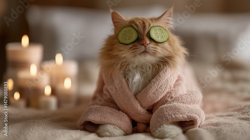 Relaxing Cat Spa Day: A flu...