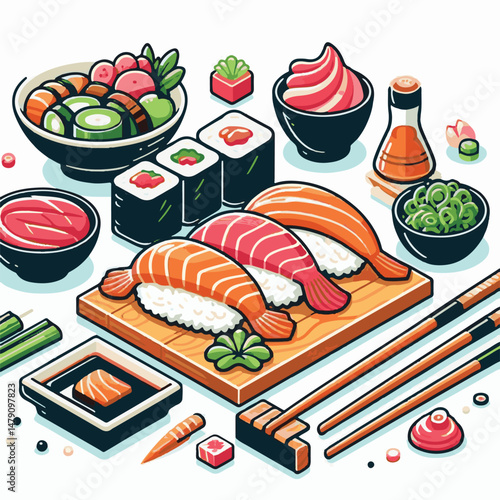 seafood, sushi, fresh, gourmet, traditional, rice, delicious, food, fish, japanese, cuisine, sashimi, maki, asian, tasty, roll, japan, menu, salmon, restaurant, dinner, lunch, seaweed, wasabi, asian f