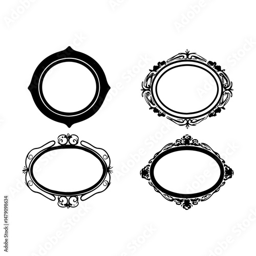 Elegant frames showcase intricate designs, highlighting vintage aesthetics and craftsmanship