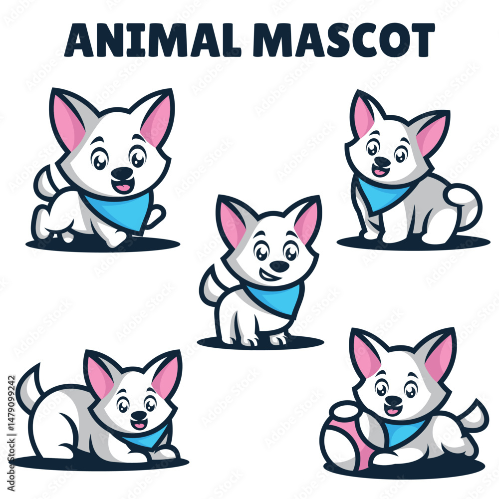5 Cute Mascot Animal Logo Design 5 Cute Mascot Animal Logo Design