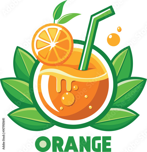 logo per una bevanda estiva, agrumi e tropici 01