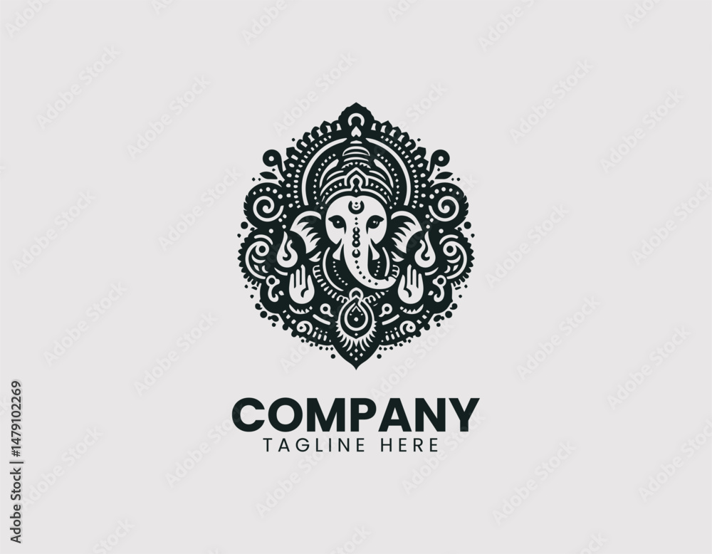 Revered Lord Ganesha with Divine Symbols Traditional Patterns Vector Logo Design, Honorable Hindu God Ganesha Divine Symbols Traditional Vector Logo, Respected Lord Ganesha Sacred Symbols Traditional Revered Lord Ganesha with Divine Symbols Traditional Patterns Vector Logo Design, Honorable Hindu God Ganesha Divine Symbols Traditional Vector Logo, Respected Lord Ganesha Sacred Symbols Traditional