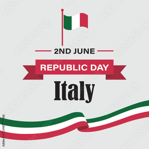 Italy Republic Day Vector Illustration – Italian National Celebration Design