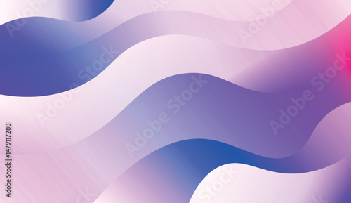 Template Background With Wave Geometric Shape. Design For Cover Page, Poster, Banner Of Websites. Vector Illustration with Color Gradient.