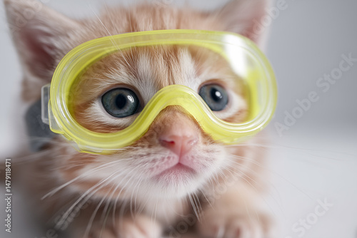 close up of a cat looking up