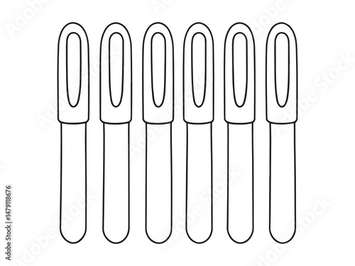 Tongue Depressor Simple Line Icons