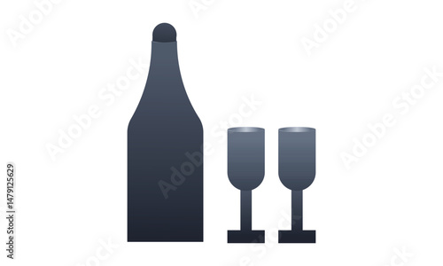 Alcoholic drink bottle Champagne icon