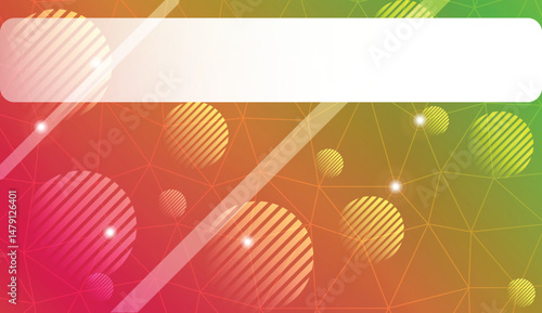 Modern pattern in triangles, line, circle, space for text style. Decorative design For interior wallpaper, smart design, fashion print. Vector illustration. Background, Smooth Gradient Texture Color.