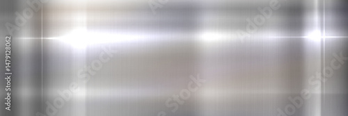 Metallic silver gradient background - shiny chrome, steel or aluminum surface with smooth transition. Glossy polished metal texture, stainless reflective wallpaper for luxury design, premium banner.