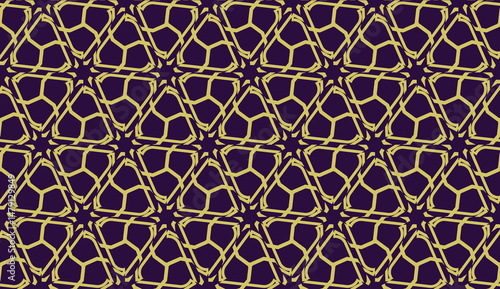 Vector illustration with curved line. Modern pattern in triangles style. For modern interior design