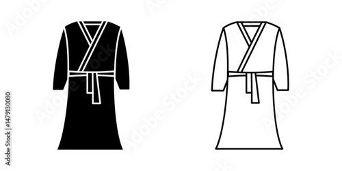 Bathrobe icon on white background