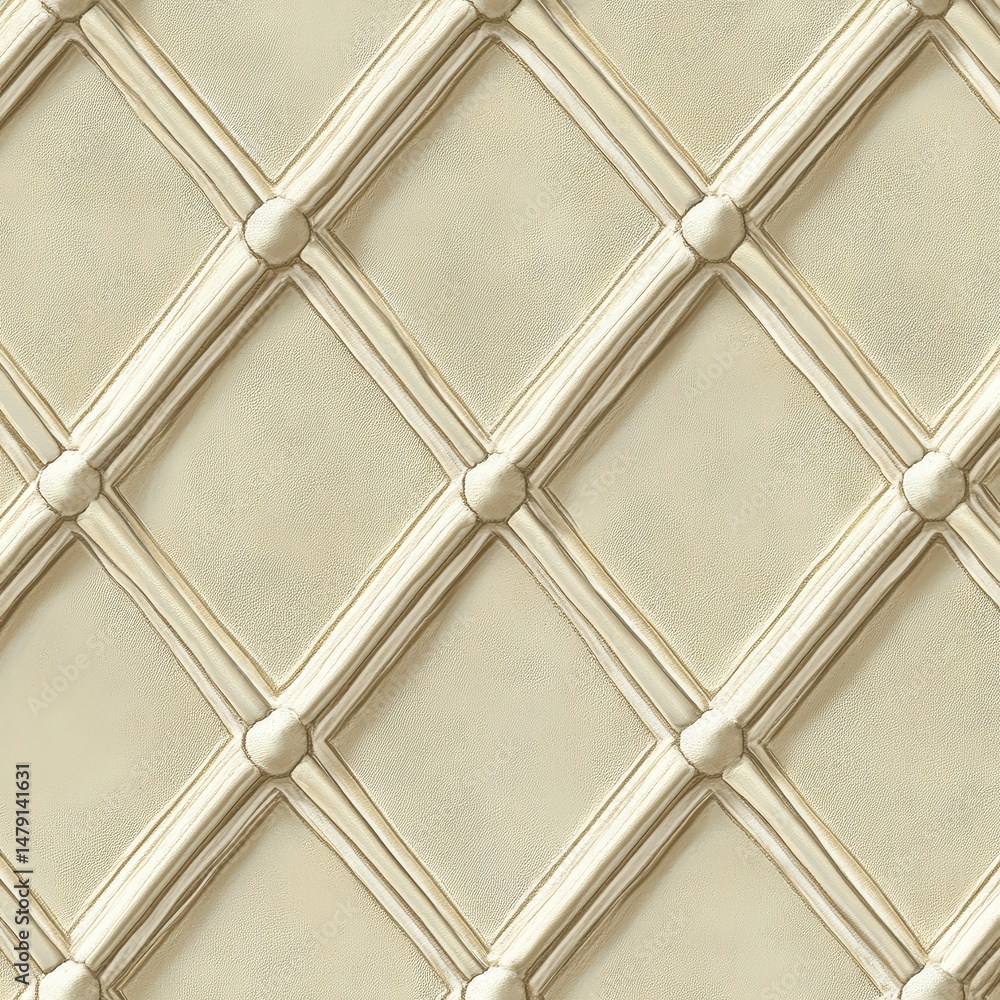 Fototapeta premium Elegant Light Beige Diamond Pattern Textile Background Texture