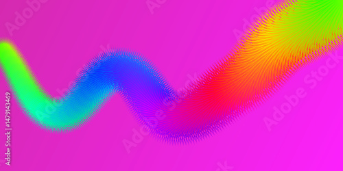 "Colorful abstract wave background featuring a dynamic and spiky gradient pattern on a vibrant pink backdrop. Perfect for digital artwork, modern web design, music or tech-themed visuals, creative pos
