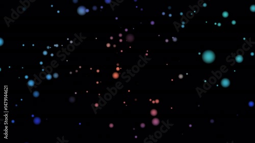 Wallpaper Mural Floating Rainbow Flickers on Matte Black Backdrop – Suitable for Motion Titles, Web Visuals, Tech Interfaces, and Digital Presentations Torontodigital.ca