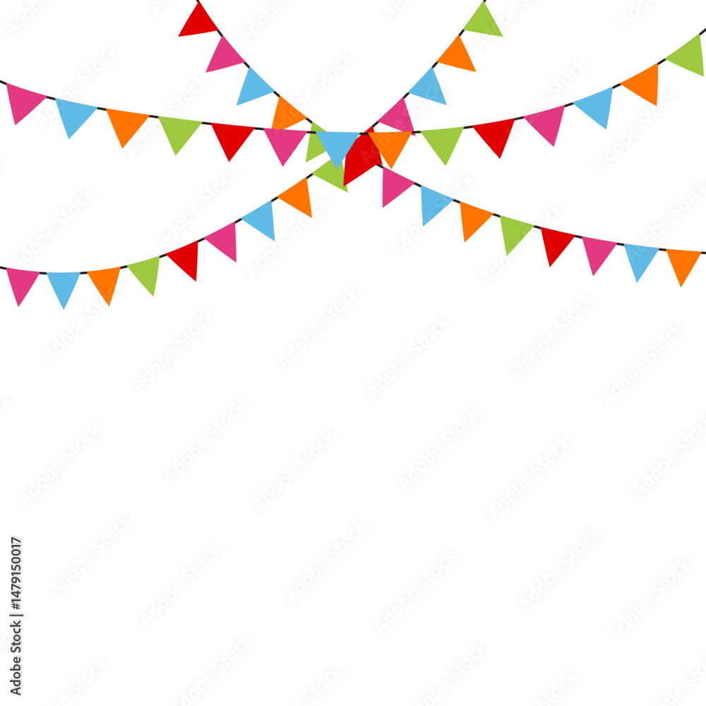 Obraz premium Bunting Festival Flag
