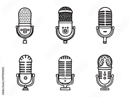 Minty Lime Sparkle Line Art Illustration