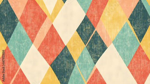 Retro Diamond Pattern Design Textures