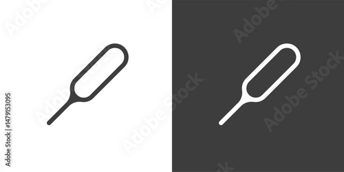 Sim ejector. Tool for removing SIM card from smartphone. Flat Vector illustration.