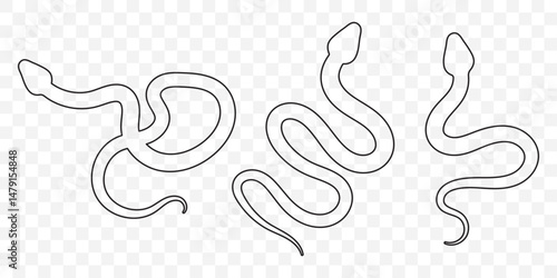 Snake icon. Snake silhouette vector. EPS 10
