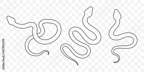 Snake icon. Snake silhouette vector. EPS 10