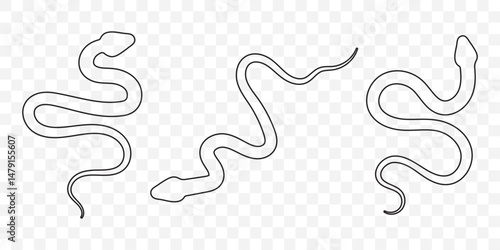Snake icon. Snake silhouette vector. EPS 10