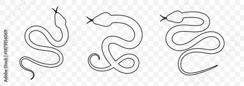 Snake icon. Snake silhouette vector. EPS 10