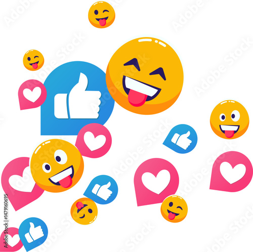 Social Media Love and Like Reactions