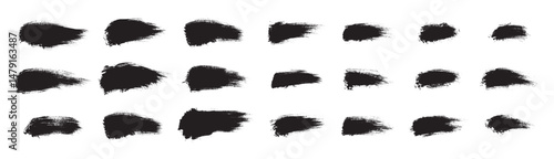 Wallpaper Mural Brush paint vector set. Messy ink brush strokes, Korean calligraphy strokes. Black abstract messy spot collection. Grungy frames pack. Sale promotion banner background	
 Torontodigital.ca