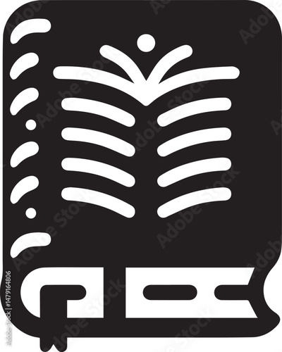 education Silhouette logo on White Background