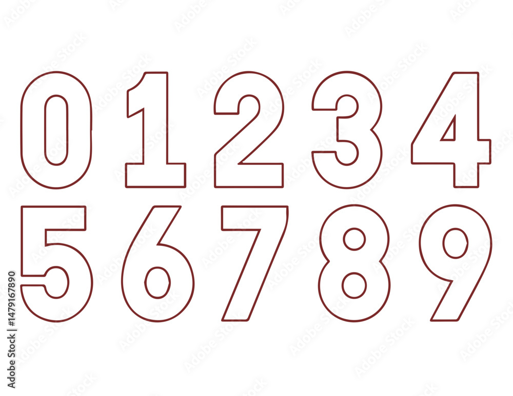 Stencil numbers svg